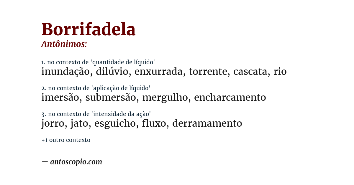 Antônimo de borrifadela