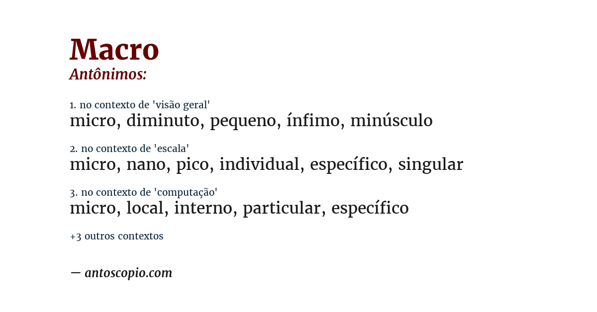 Antônimo de macro