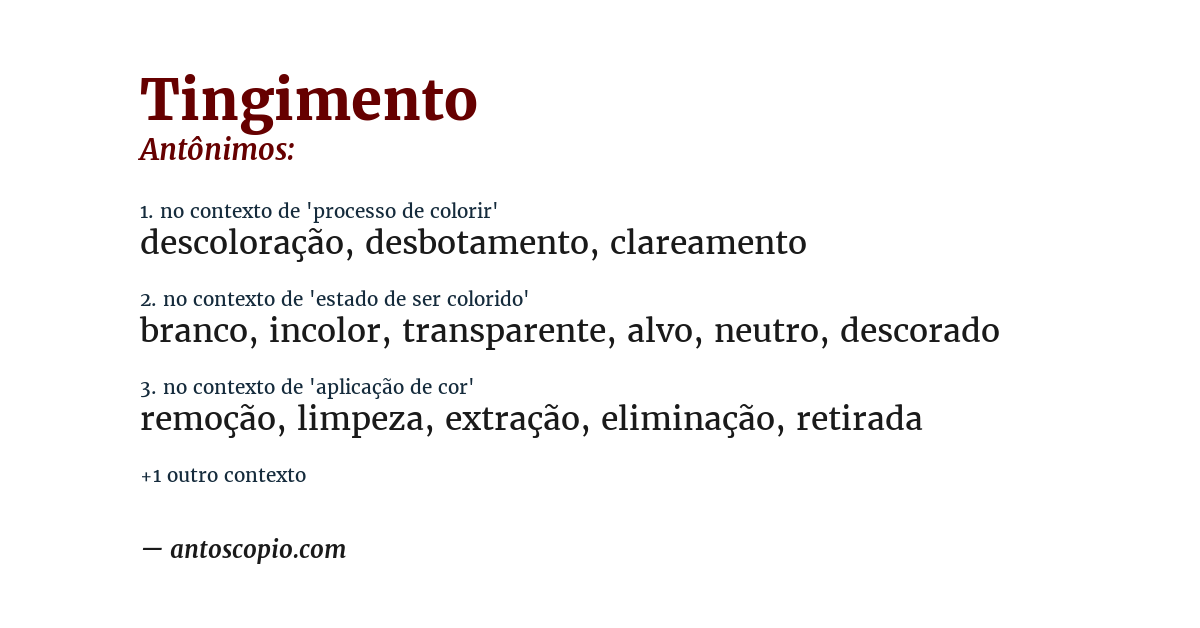 Antônimo de tingimento