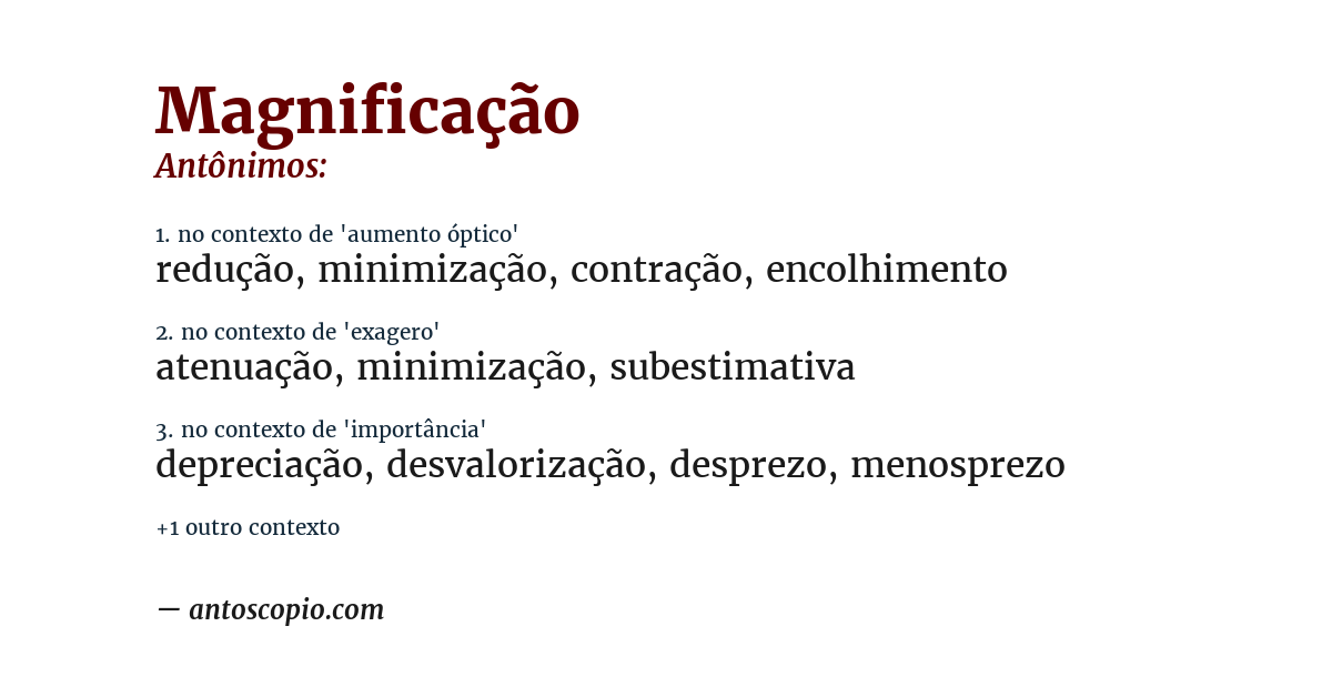 Antônimo de magnificação