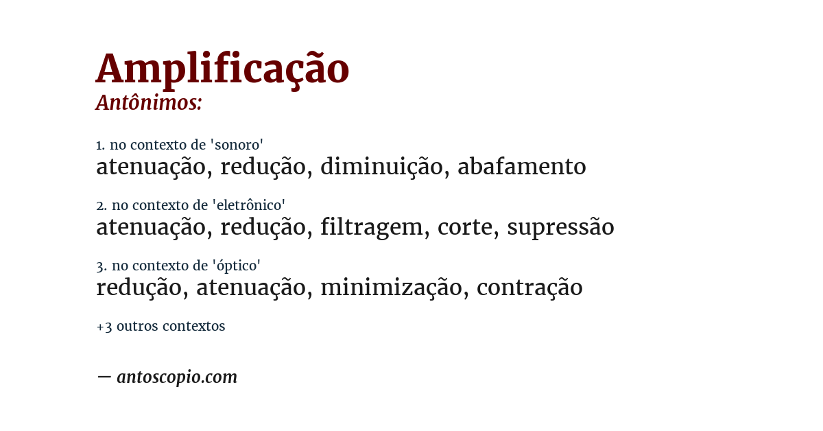 Antônimo de amplificação