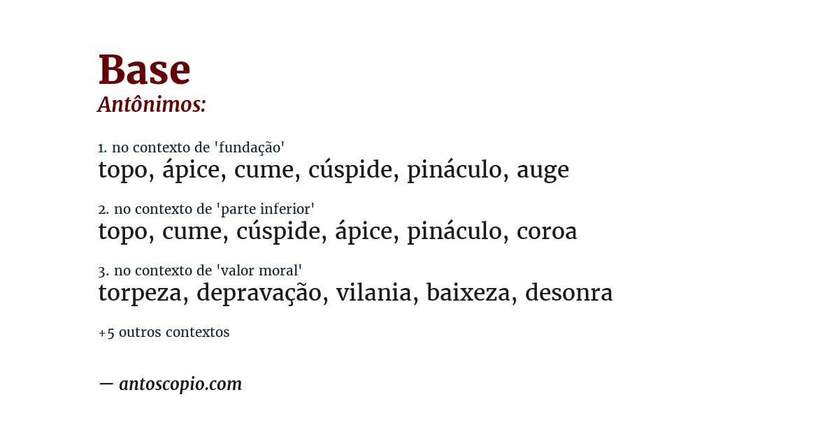 Antônimo de base