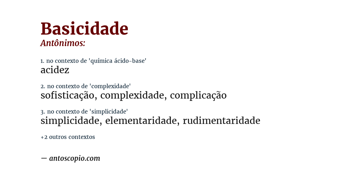 Antônimo de basicidade