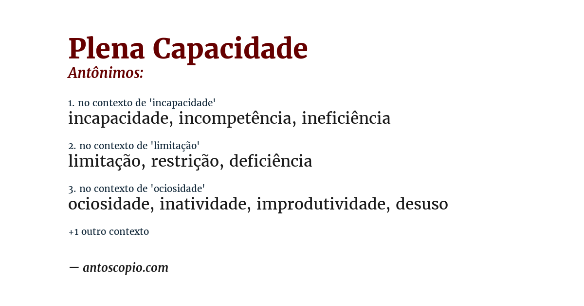Antônimo de plena capacidade