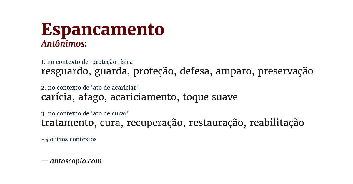 Antônimo de espancamento