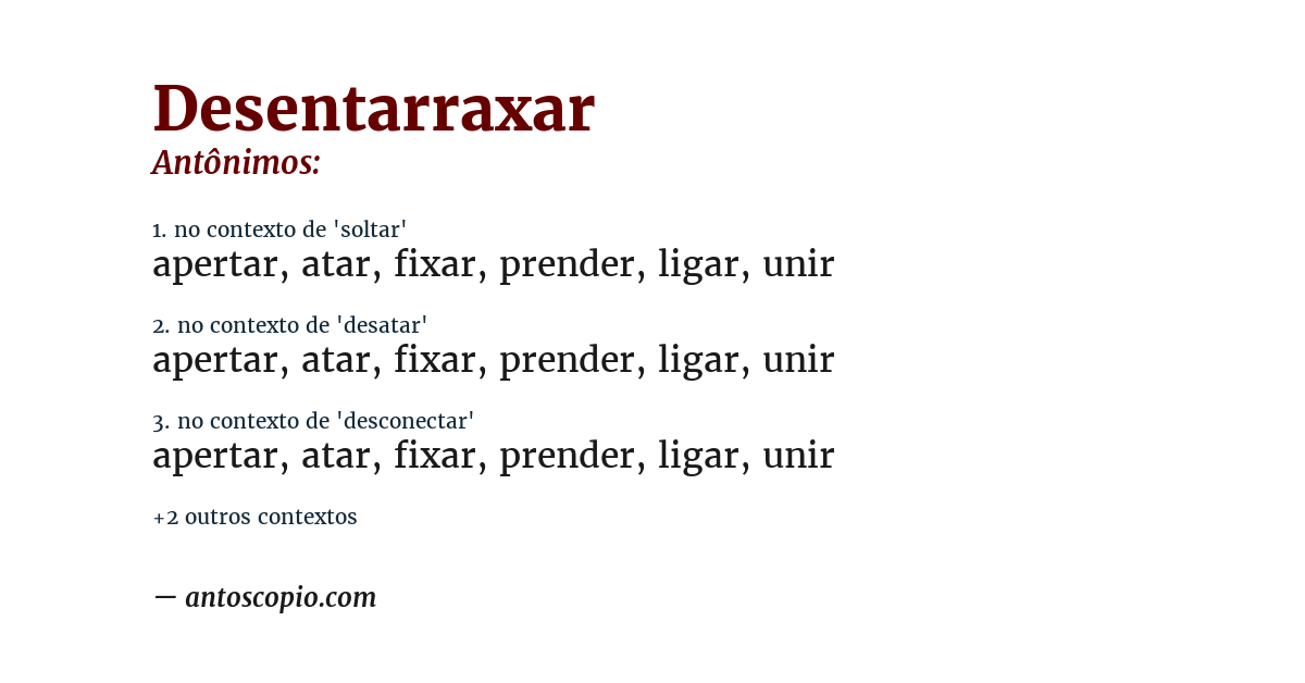 Antônimo de desentarraxar