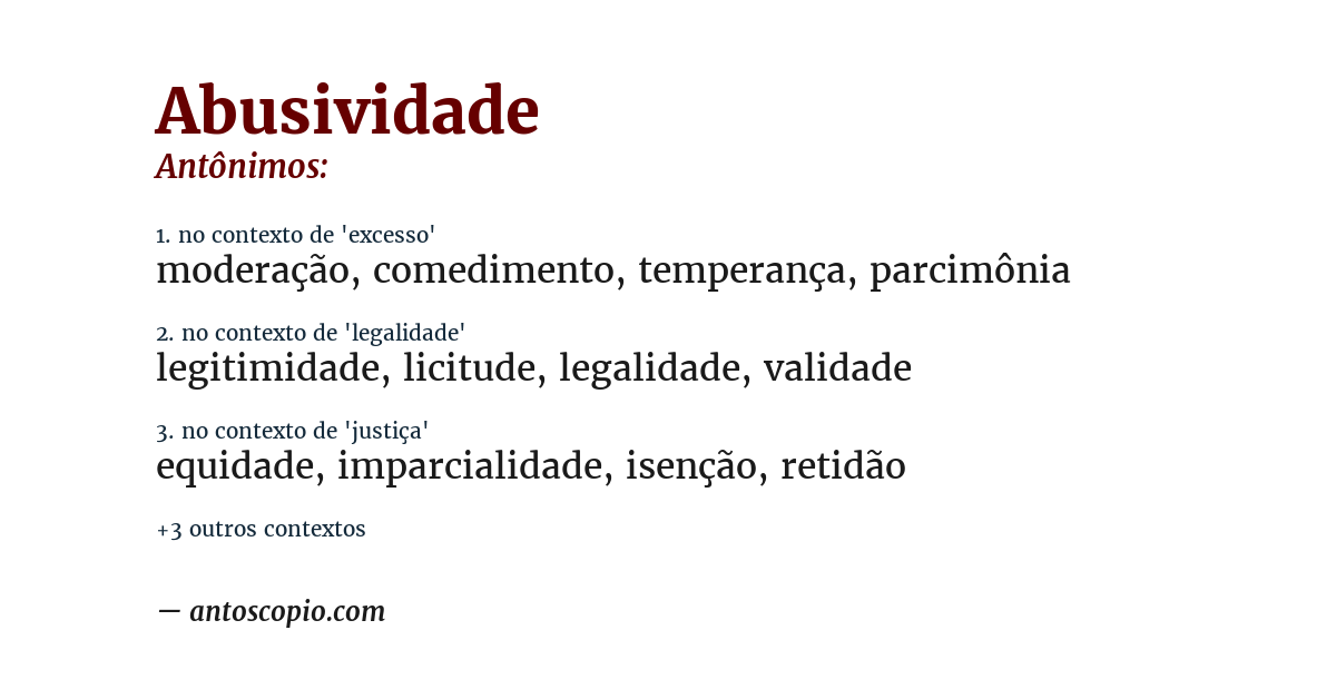 Antônimo de abusividade