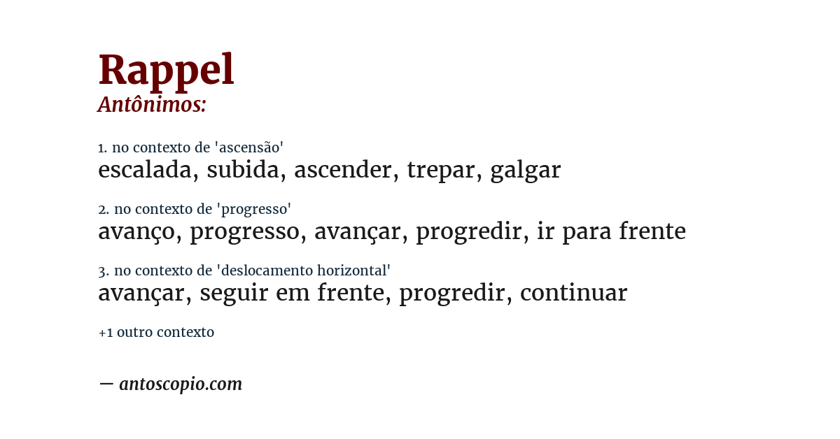 Antônimo de rappel