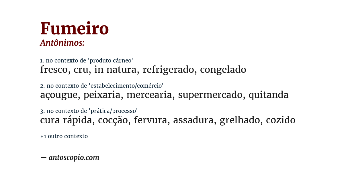 Antônimo de fumeiro