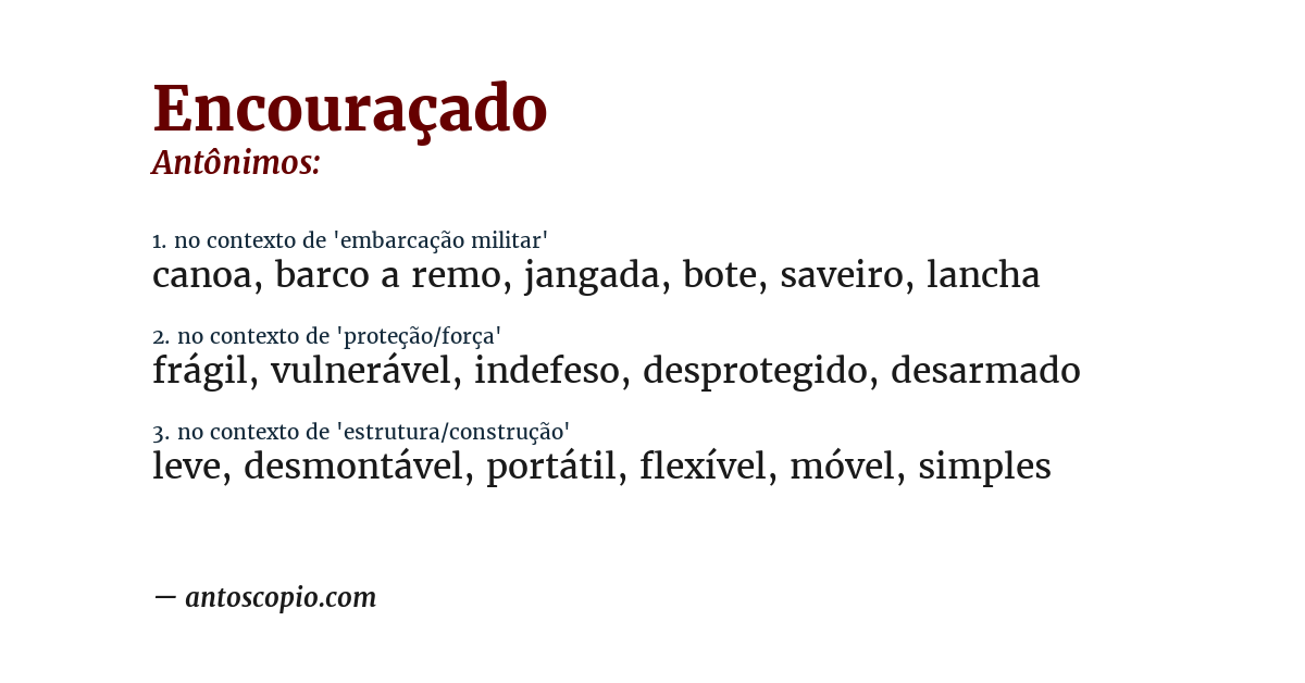 Antônimo de encouraçado