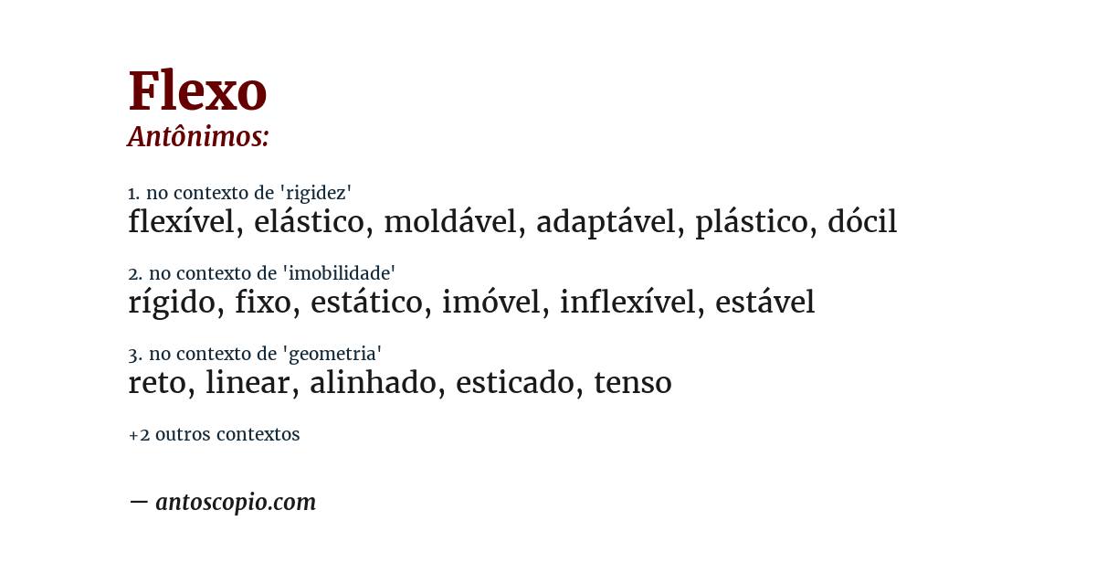 Antônimo de flexo