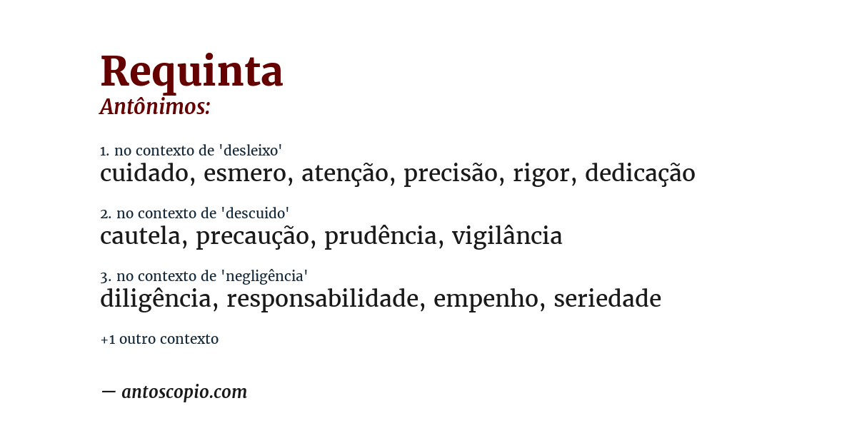 Antônimo de requinta