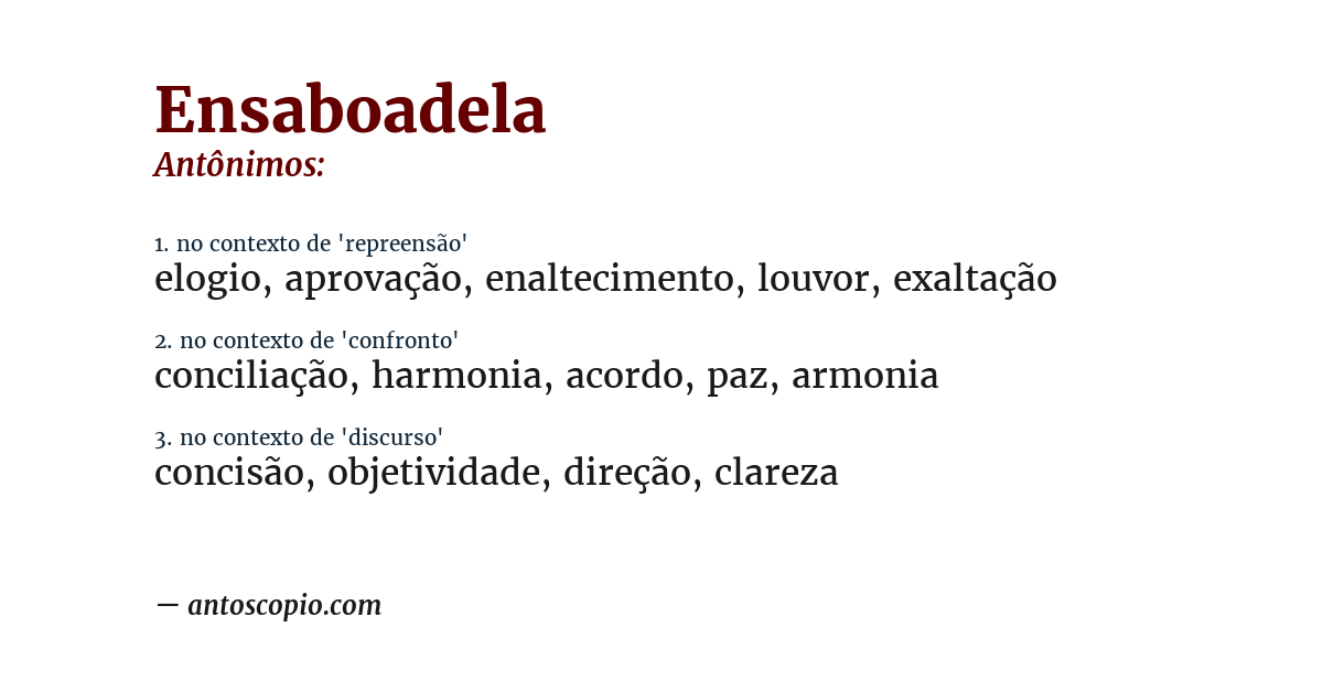 Antônimo de ensaboadela