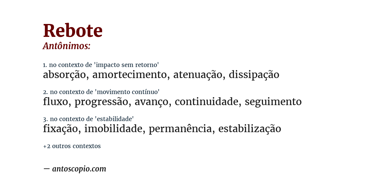 Antônimo de rebote