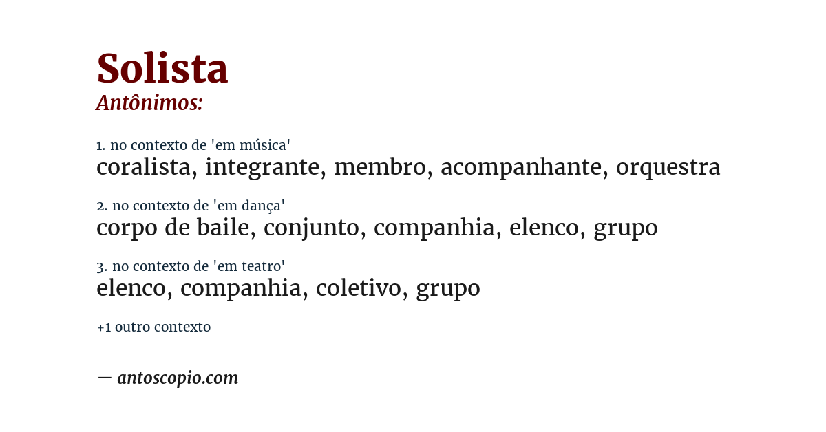 Antônimo de solista