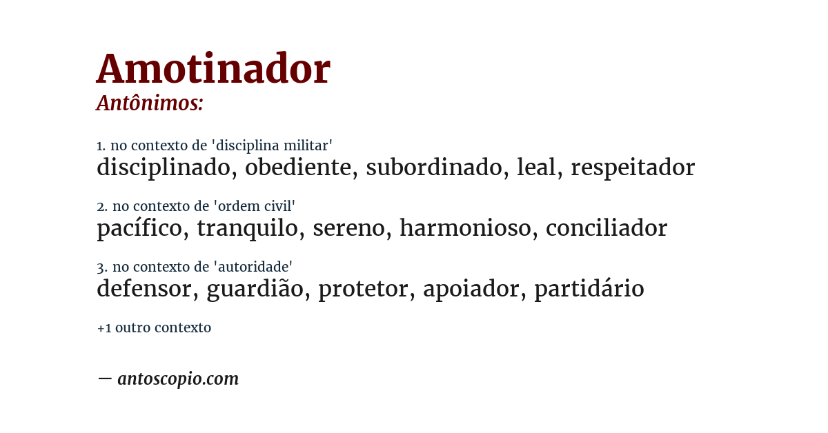 Antônimo de amotinador