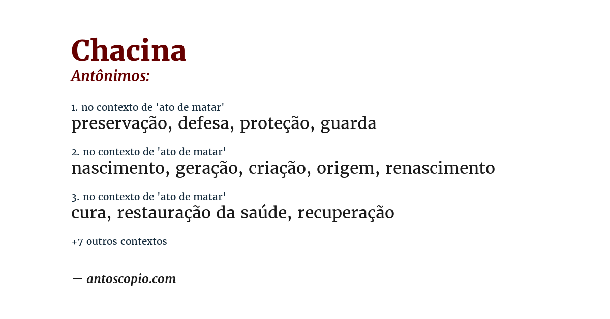 Antônimo de chacina