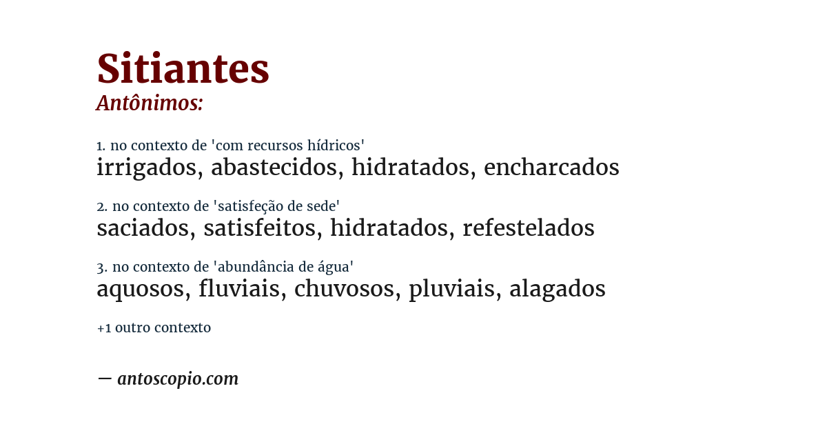 Antônimo de sitiantes