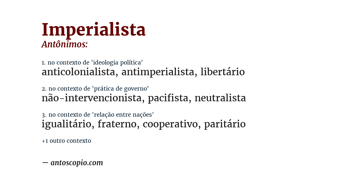 Antônimo de imperialista