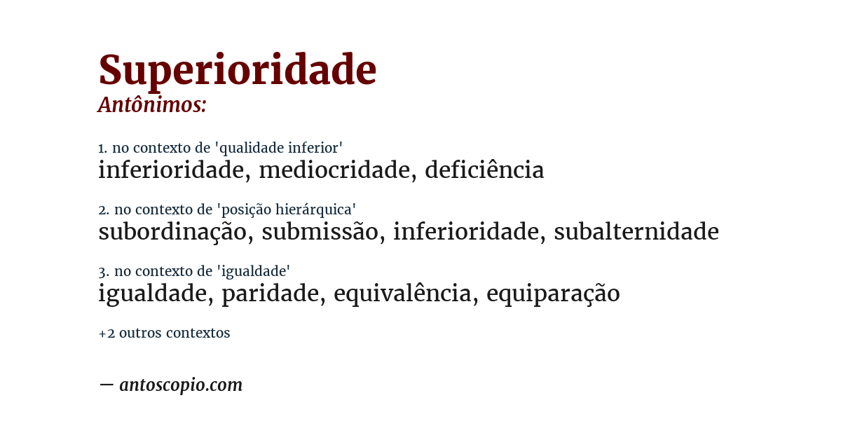 Antônimo de superioridade