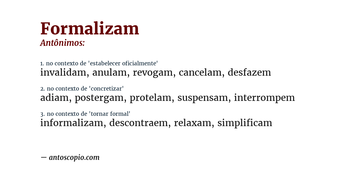 Antônimo de formalizam