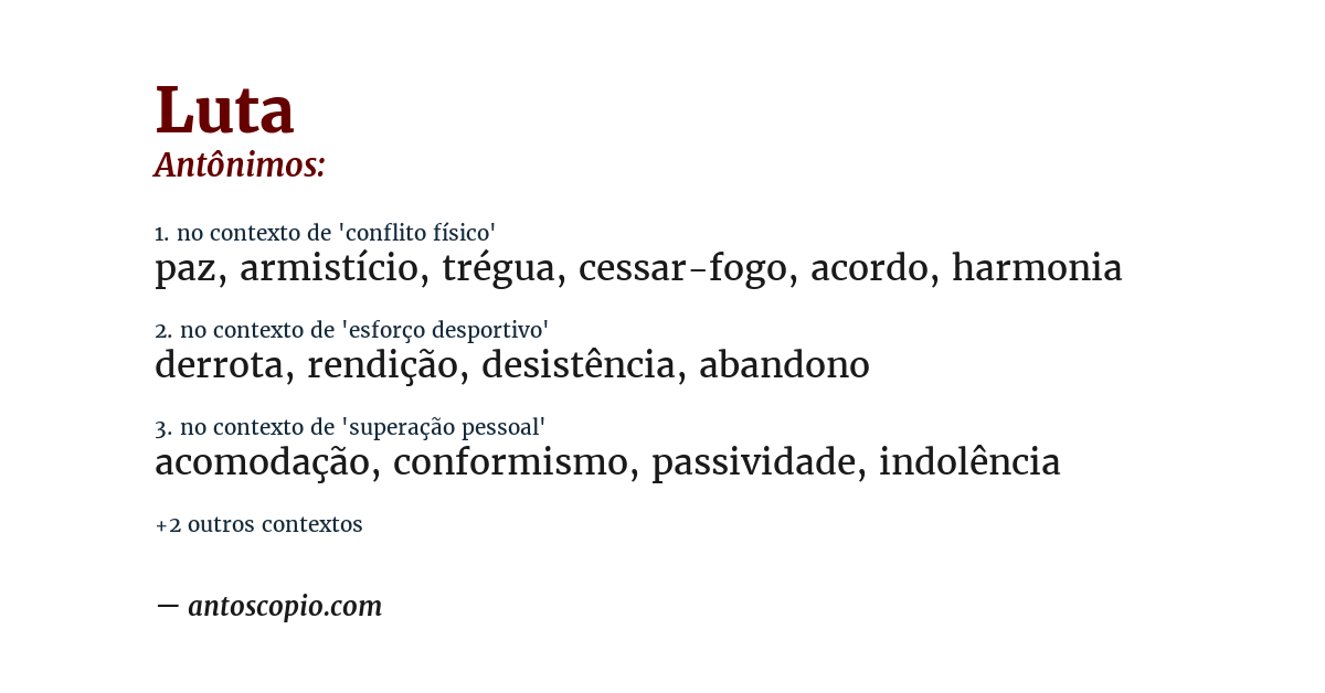 Antônimo de luta