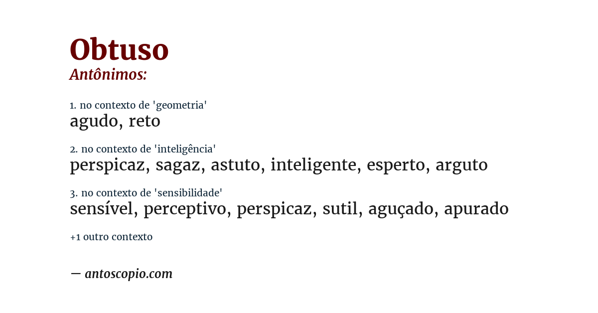 Antônimo de obtuso
