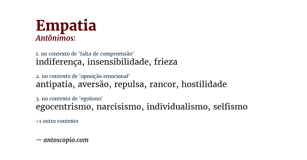 Antônimo de empatia
