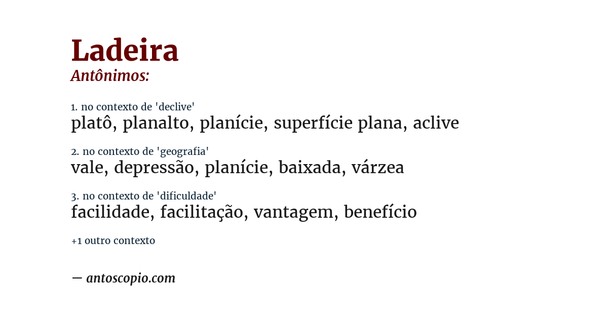 Antônimo de ladeira