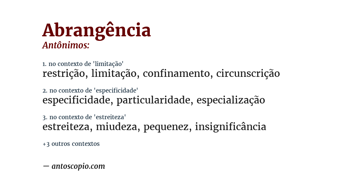 Antônimo de abrangência