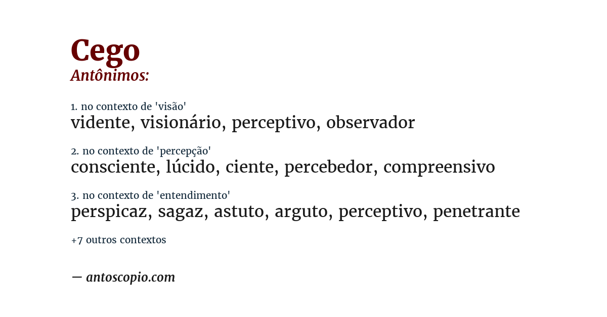 Antônimo de cego