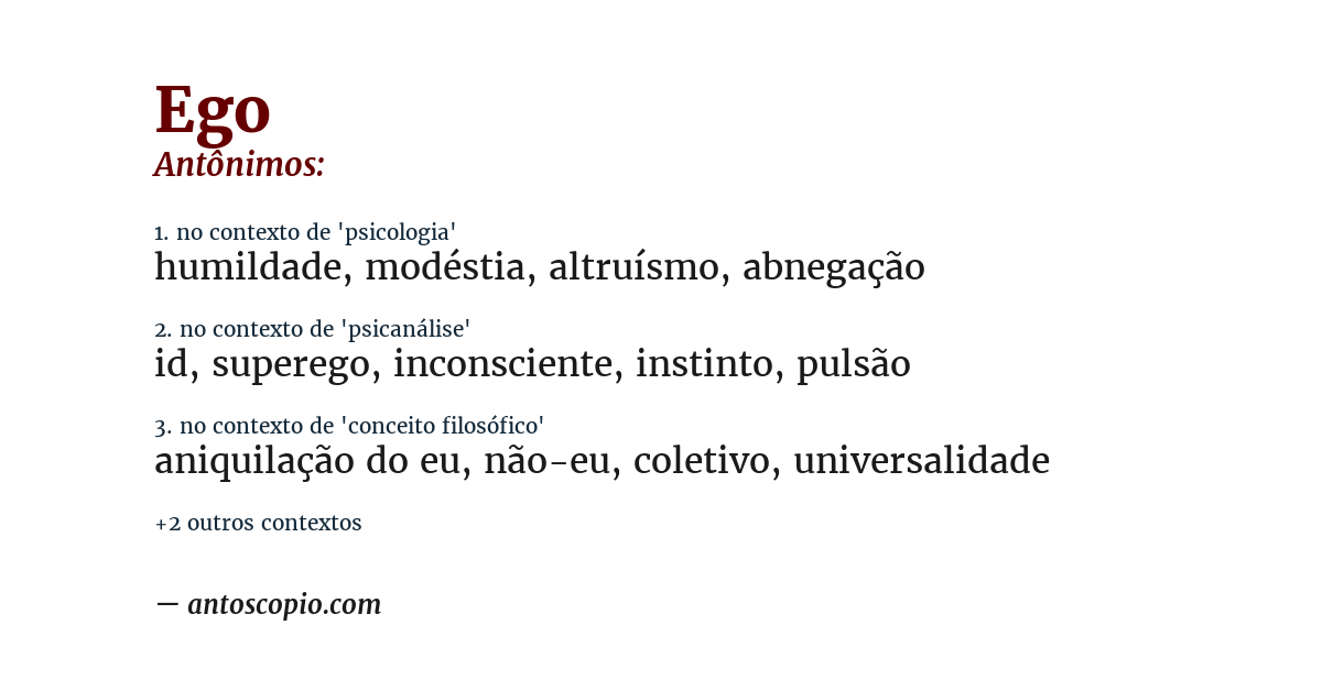 Antônimo de ego