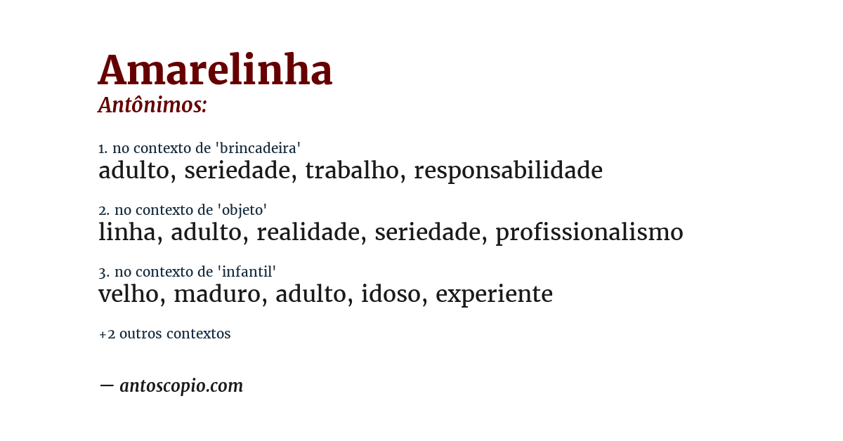 Antônimo de amarelinha