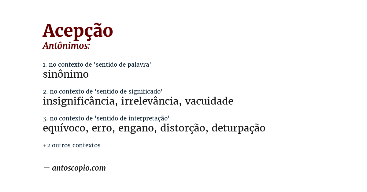 Antônimo de acepção