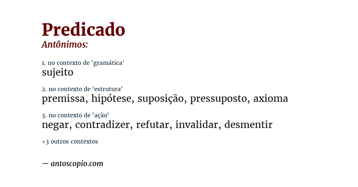 Antônimo de predicado