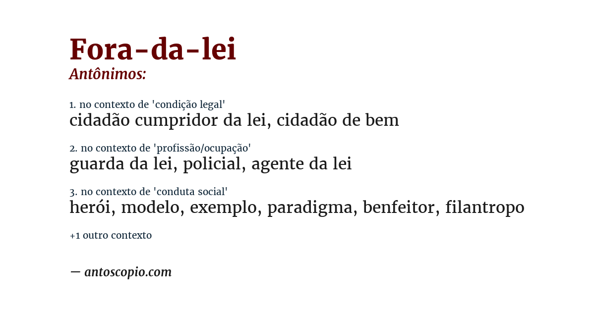 Antônimo de fora-da-lei