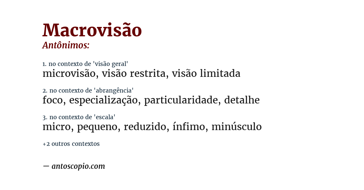 Antônimo de macrovisão