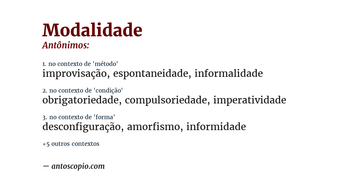 Antônimo de modalidade