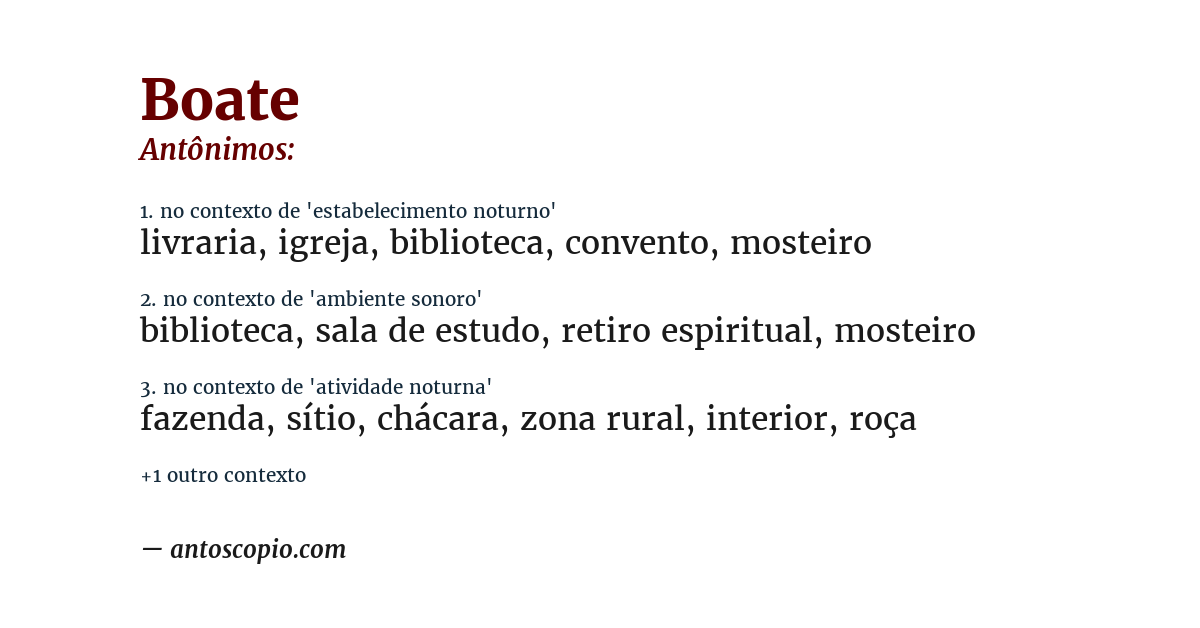 Antônimo de boate