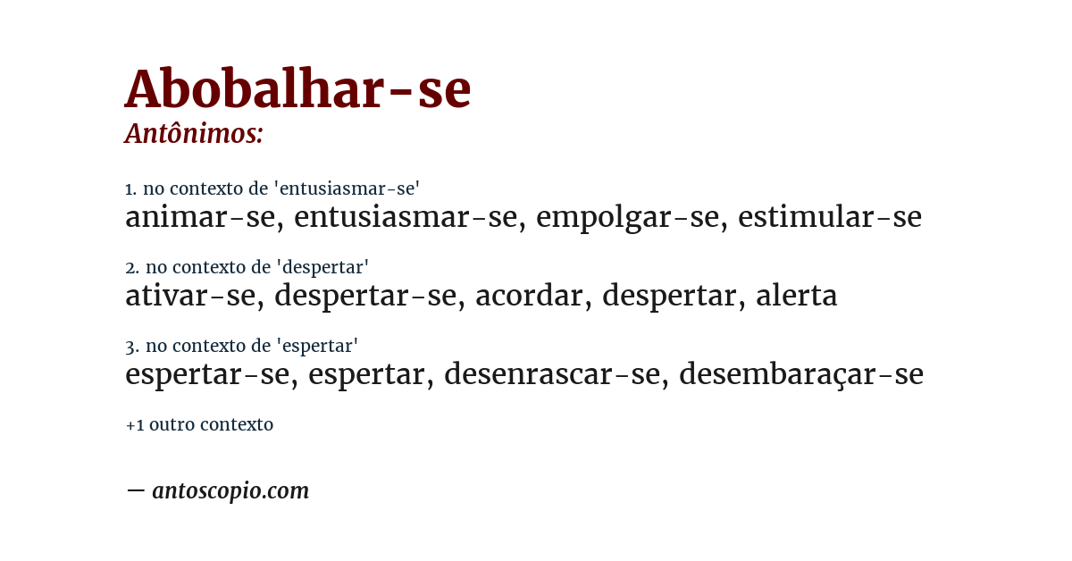 Antônimo de abobalhar-se