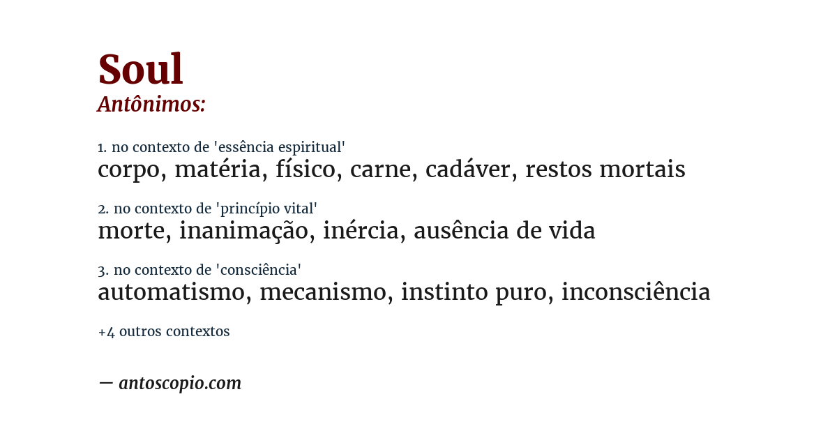 Antônimo de soul