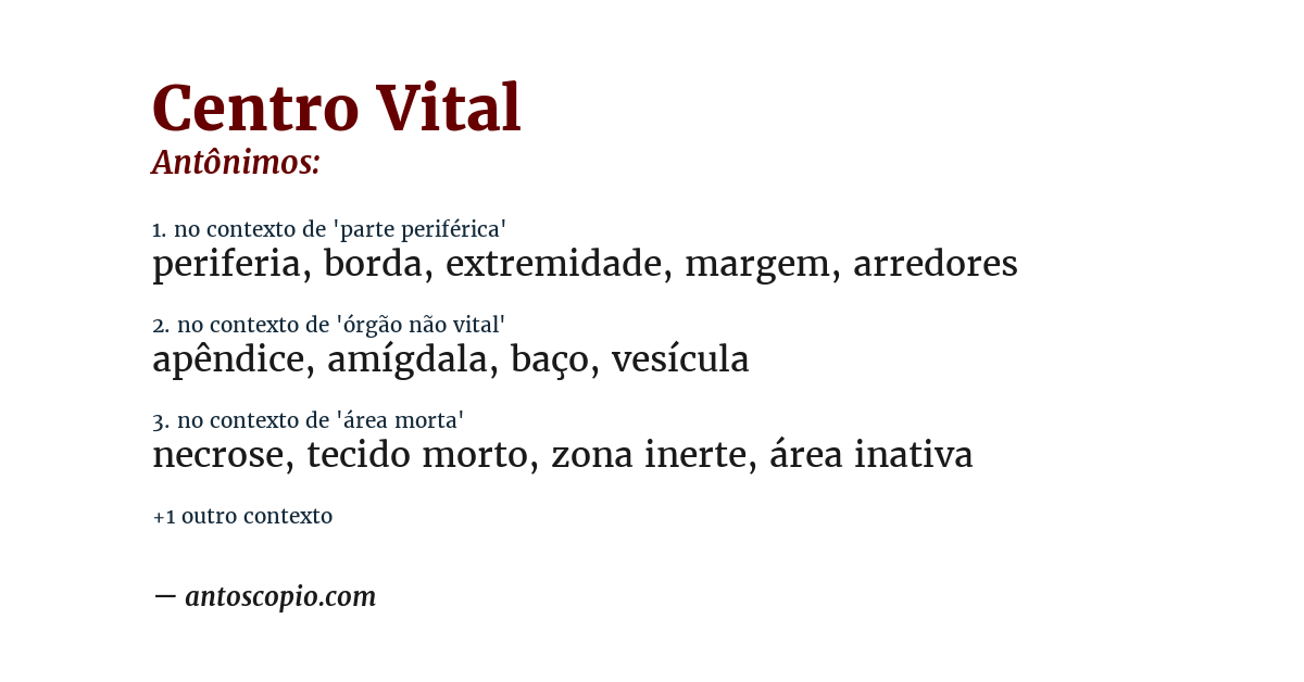 Antônimo de centro vital