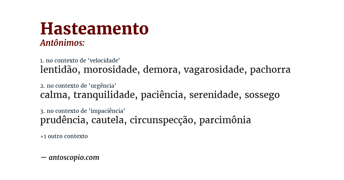 Antônimo de hasteamento