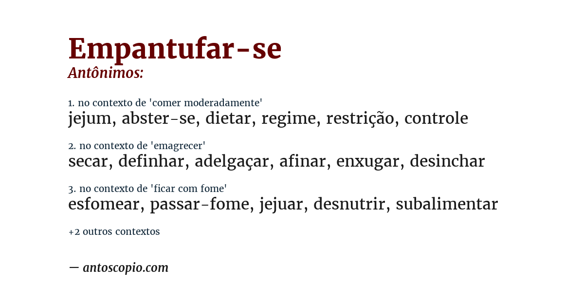 Antônimo de empantufar-se