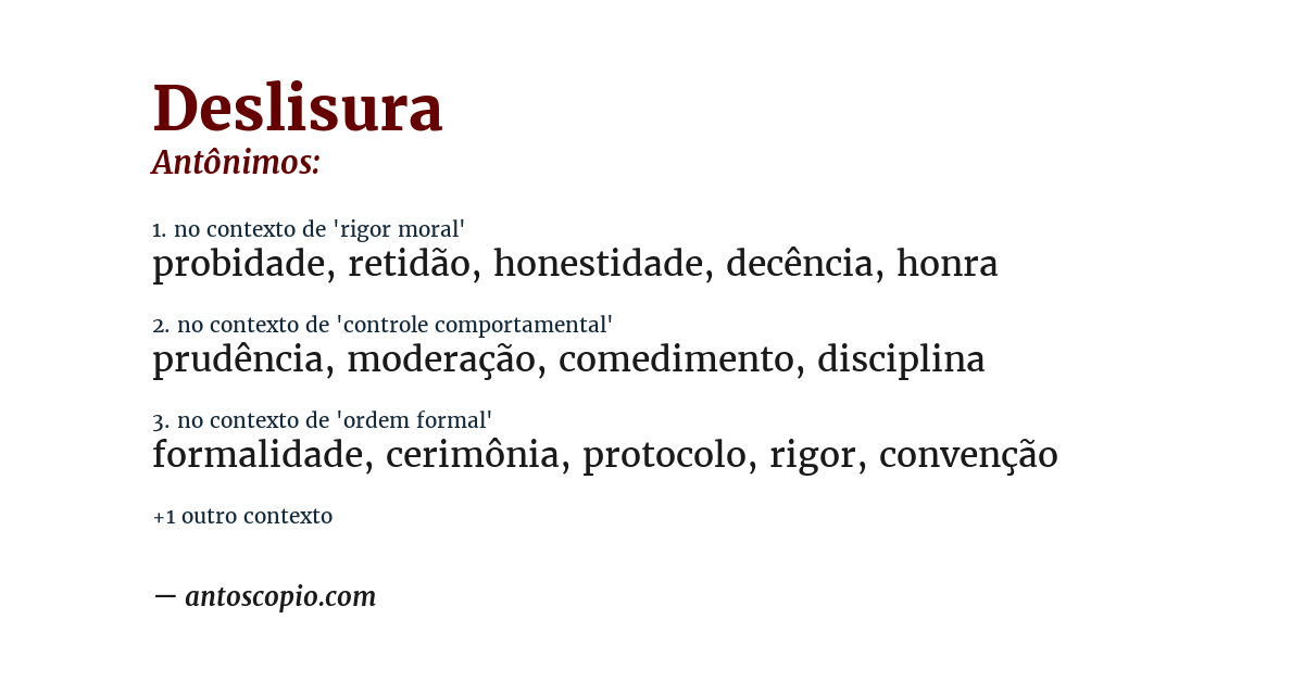 Antônimo de deslisura