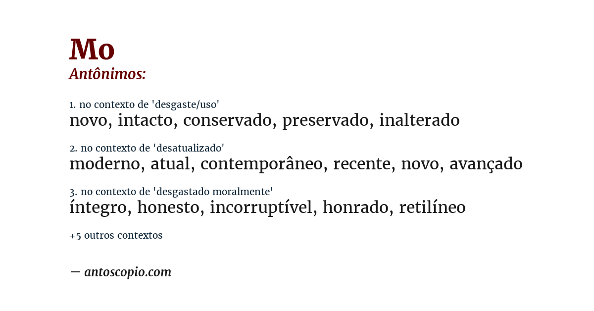 Antônimo de mo