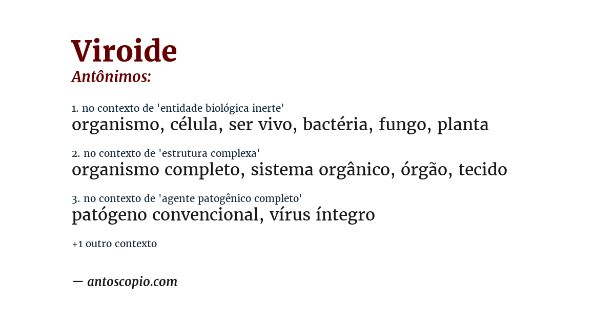 Antônimo de viroide