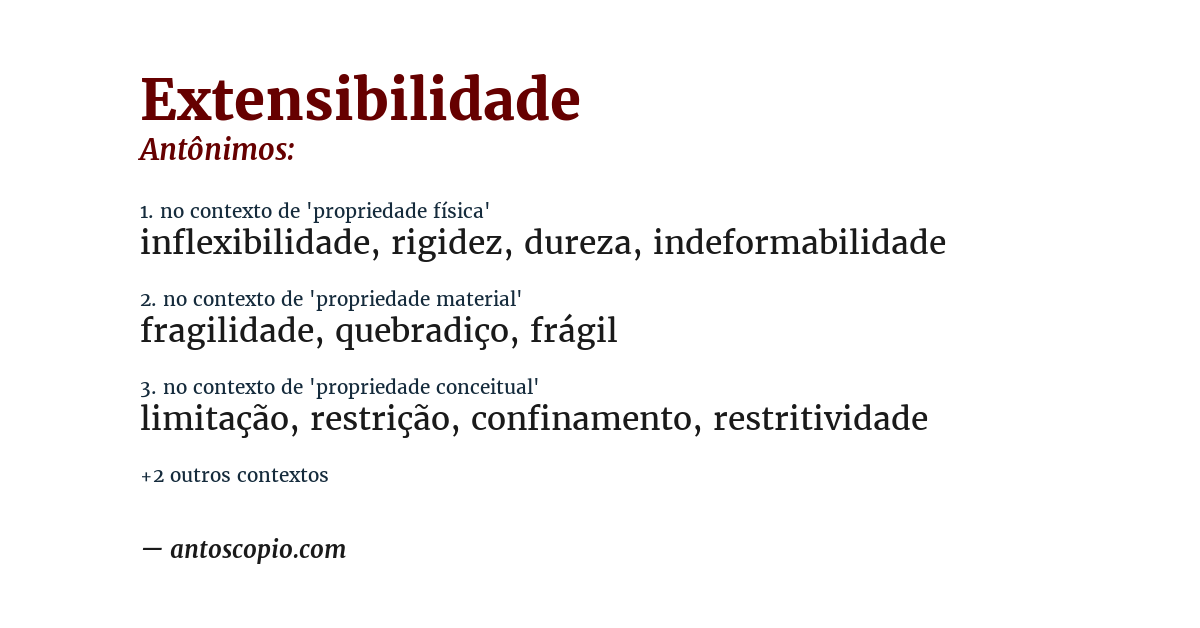 Antônimo de extensibilidade