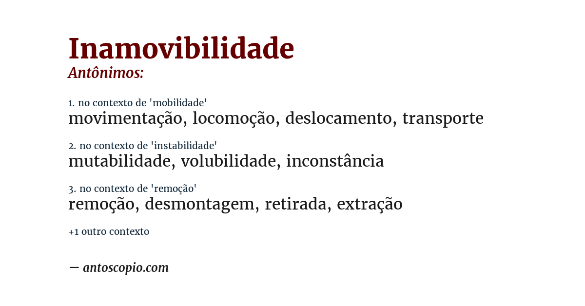 Antônimo de inamovibilidade