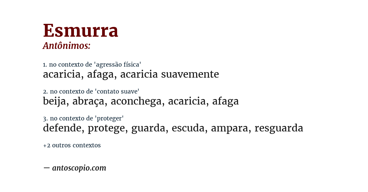 Antônimo de esmurra